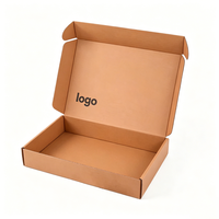 Boîtes d'expédition en carton ondulé kraft brun imprimées sur mesure, vente en gros, logo personnalisé, taille sur mesure pour l'e-commerce, l'expédition de vêtements, les cadeaux, les entreprises