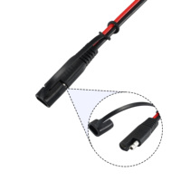 Connecteurs à pince crocodile 16 AWG SAE vers câble de charge de batterie à lame de fusible en ligne ATO à déconnexion rapide pour moto voiture RV