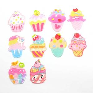 Cabujones acrílicos para hacer joyas, cabujones coloridos con brillo para cupcakes, parte trasera plana, 16x52mm - Product Image 3