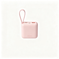 Batterie externe mini haute puissance 10000 mAh avec entrée/sortie Type-C, câble 8 broches, chargeur rapide 2-en-1 pour téléphones iOS