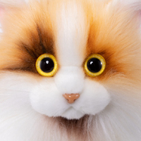 Sac à dos en peluche chat calico réaliste et exquis avec queue rayée, sac animalier réaliste avec espace de rangement pour cadeau