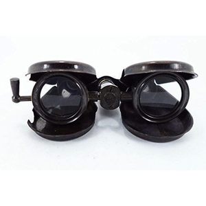 Binocular de latón plegable de bolsillo antiguo, telescopio de vidrio espía de doble hoja recién hecho para regalos y coleccionables - Product Image 5