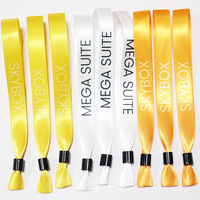 Bracelet en satin personnalisé JINRUI avec fermoir pour concert - Matériau polyester, jetable, avec logo personnalisé, pour billet d'entrée de festival et d'événement