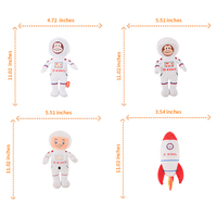 D KING Jouets en peluche pour chien, écologiques, classiques et tendance, en forme d'astronaute, qui couinent, robustes et résistants