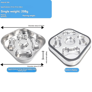 Tazón de Comida para Mascotas de Gran Capacidad, Duradero, de Acero Inoxidable, con Función Antideslizante de Silicona, para Perros <span class=keywords><strong>y</strong></span> Gatos - Product Image 5