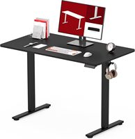 Bureau de jeu électrique réglable en hauteur 55 x 28 pouces, bureau debout et bureau de bureau avec éclairage LED RGB pour les joueurs PC et le bureau