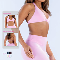 Soutien-gorge de sport dos nu pour femme, haut de yoga, soutien-gorge de gym à col en V, vêtements de fitness et de yoga personnalisés, vêtements de sport OEM/ODM