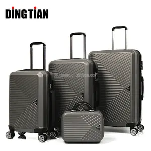 Factory Cheap ABS Carry On Luggage Suitcase Rotation Wheel Branded 4 En1 Maletas Lightweight Hard Case Waterproof Trolley Trunk