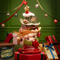 Figura Coleccionable POPMART DIMOO Oficial en Oferta, se Transforma en un Árbol de Navidad, Juguete de Moda Navideño, Regalo de Moda