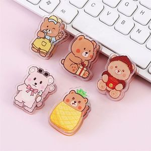 Support de documents et de notes en acrylique motif ours mignon, fournitures de bureau polyvalentes pour étudiants, porte-badge et accessoire - Product Image 3