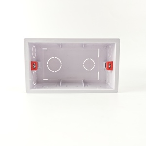 Venta al por mayor 86mm 146mm solo doble PC montaje en superficie de pared interruptor enchufe caja de revestimiento seco - Product Image 6