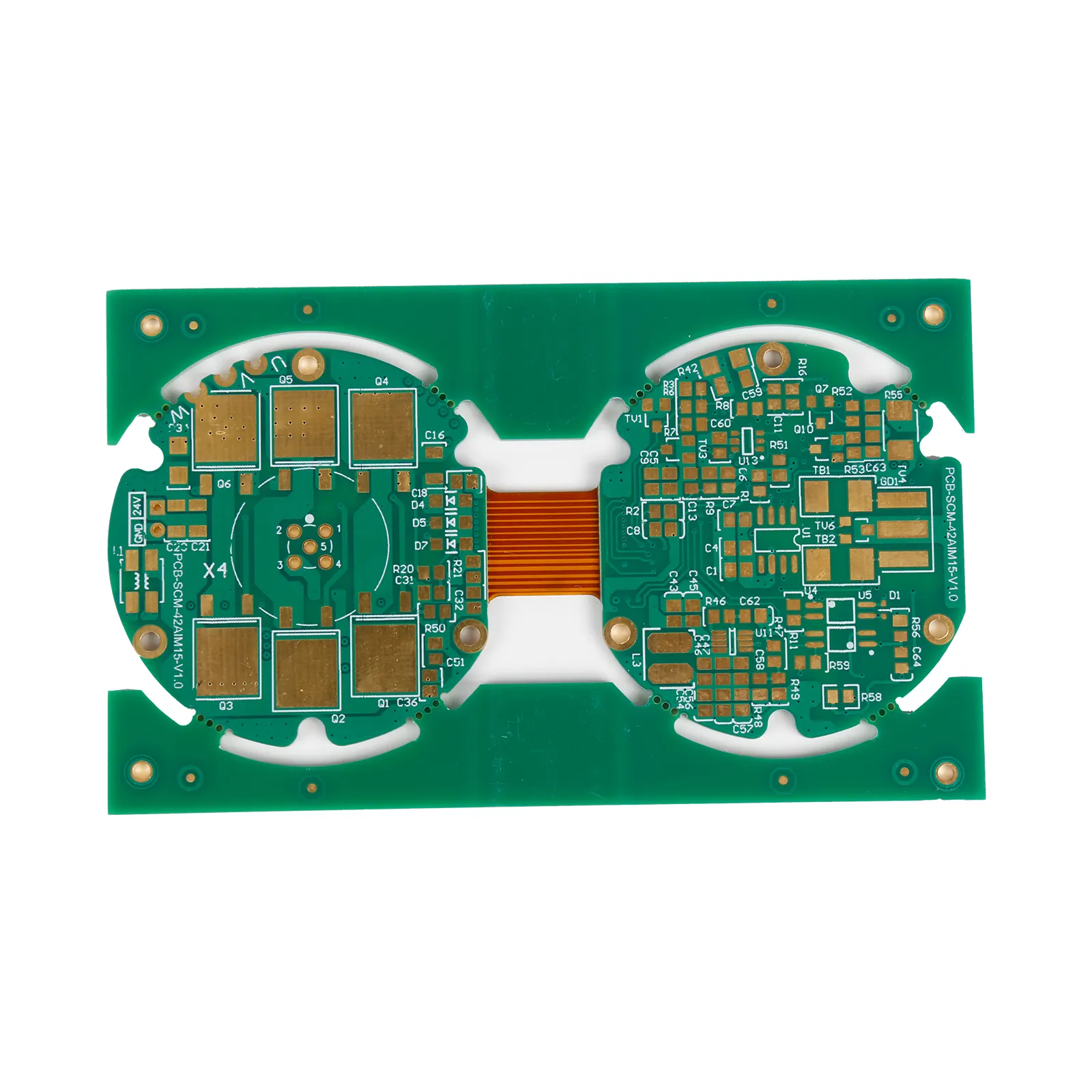 Fabricante de PCB Flex-Rígido em resina orgânica folheado de cobre ENIG 1oz-3oz fpcb