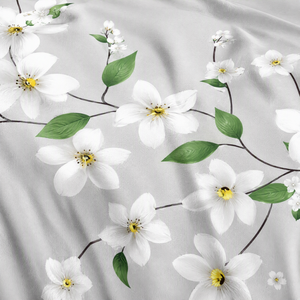 Juego de Ropa de Cama Floral Gris Elegante, Disponible en Polonia, Funda de Edredón de Poliéster 160x200 200x220cm, Envío Directo desde la UE - Product Image 3