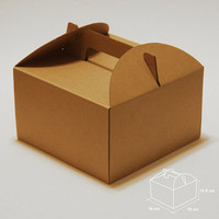 Boîte à gâteaux en papier kraft personnalisée | Boîte en carton marron écologique pour boulangerie, gâteaux d'anniversaire et emballage cadeau, dessert et usage au détail