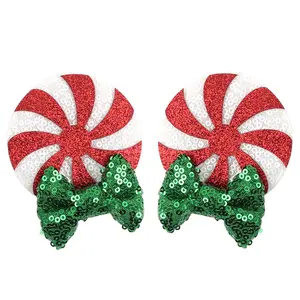 2 쌍 마우스 귀 클립 스팽글 반짝이 의상 액세서리 크리스마스 할로윈 파티 소녀 미키 귀 헤어 클립