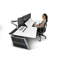 Nouvelle console de salle de commande centrale de meubles multimédia de bureau d'ordinateur personnalisé personnalisé