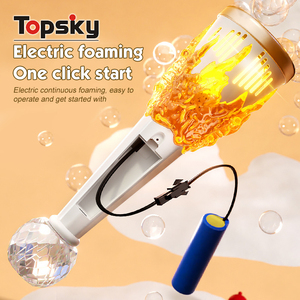 Torche créative Machine à bulles jouets <span class=keywords><strong>Flash</strong></span> électrique <span class=keywords><strong>jeux</strong></span> de fête en plein air automatique Machine à bulles colorées jouets pour enfants - Product Image 3