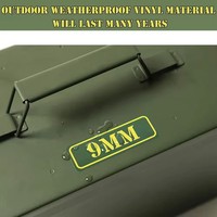 Boîte de munitions Vinyle Autocollant Mis Décalque Étiquette. 22 .223 .308 9MM .380 .45 5.56 7.62 12GA 300BLK Choisir Votre Version