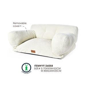 Cama Sofá de Felpa de Burbujas para Mascotas con Cojín Extraíble de Algodón PP, Nido Suave y Cálido para Gatos y Perros - Product Image 2