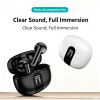 Le plus récent casque ANC S56 véritables écouteurs sans fil annulation active du bruit LED affichage de l'alimentation écouteurs IPX5 écouteur