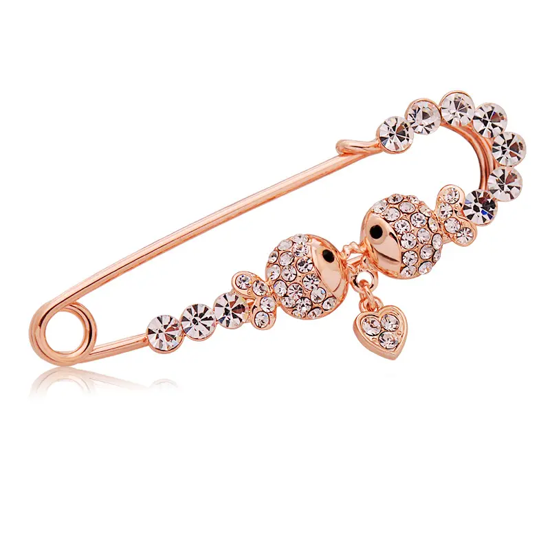 Wholesale Rose Gold Scarf Brooch Pin Hijab Accessories Brooch