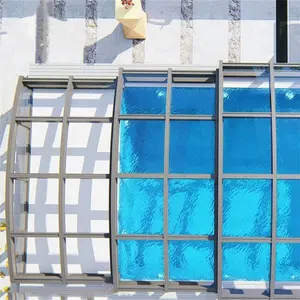 Özelleştirilmiş temizle şişme havuz kapak havuz çatı teleskopik açık geri çekilebilir polikarbonat yüzme havuzu örtüsü muhafazaları