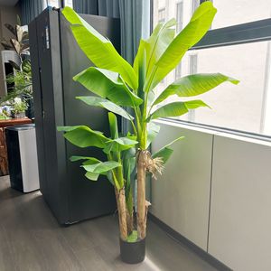Piante Artificiali da 60cm-270cm Banano Artificiale Piante Finte in Vaso per Decorazione di Interni Negozi e Case - Product Image 3