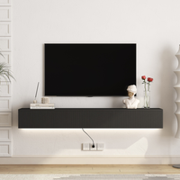 Soporte de TV Flotante para Montar en la Pared con 16 LED de Colores, Soporte de TV Moderno de 69 Pulgadas, Mueble de TV Flotante para Televisores de 55, 60 y 65 Pulgadas