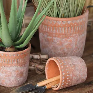 Vasi da fiori decorativi per interni in vaso di terracotta su misura per fioriera succulenta su misura