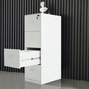 Classeur à 4 tiroirs en acier de style moderne Meuble vertical mince pour bureau à domicile avec caractéristiques modulaires réglables pour l'école - Product Image 4