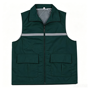 Gilet de sécurité en polyester et coton, vêtements de travail réfléchissants, haute visibilité, logo personnalisable, gilet avec poche - Product Image 5
