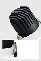 Version améliorée, spot réglable 7W, aluminium commercial, encastré, hôtel, anti-éblouissement, downlight LED 12W