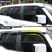 Deflector de Ventana Acrílico para Toyota Land Cruiser Prado LC250, Protector Contra Lluvia, Niebla y Sol