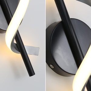 Applique murale LED moderne en aluminium blanc chaud 9W, luminaire mural décoratif minimaliste pour chambre à coucher, salon, couloir - Product Image 5