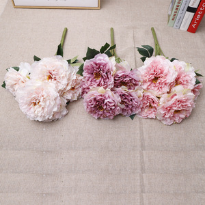 Bouquets de pivoines artificielles à 5 têtes, style européen, longue durée, pour la fête des Mères, décoration de mariage, accessoires de photographie, vente en gros de fleurs - Product Image 3