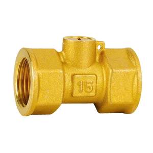 Válvula de Sonda Dedicada de Rosca Interna Doble, Sensor de Medidor de Calor Ultrasónico de 4-6 Puntos, Conector en T de Medición de Temperatura DN25 Totalmente de Cobre - Product Image 1