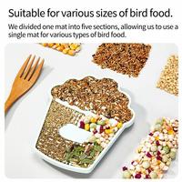 Tapis d'alimentation pour oiseaux sains, en silicone résistant à la mastication, pour une alimentation lente, surface antidérapante, portable pour réduire les gaspillage de nourriture