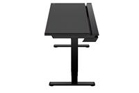 Bureau de jeu moderne réglable pour PC Mobilier de bureau en fer noir pliable pour l'école à la maison Tableau en acrylique Table à pieds convertibles