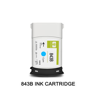 Cartucho de Tinta Compatible con <span class=keywords><strong>HP</strong></span> 4000 4100 <span class=keywords><strong>4500</strong></span> 5000 5100, 400ML, Nuevo, de Página Completa XL, 843B, Cuatro Colores - Product Image 3