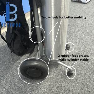 <span class=keywords><strong>Bouteille</strong></span> <span class=keywords><strong>de</strong></span> gaz médicale en aluminium à haute pression conforme à la norme DOT, avec valve en laiton - Product Image 6