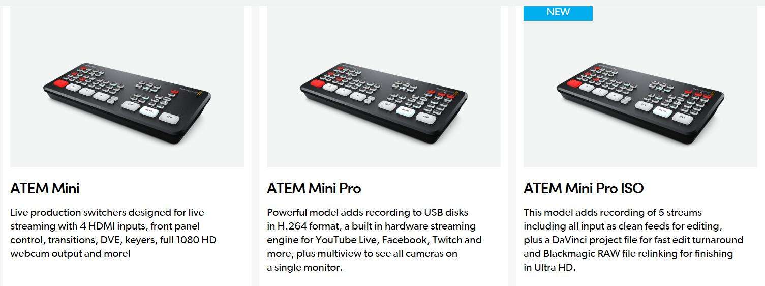 Blackmagic ATEM Mini Pro ISO - Live Stream Switcher