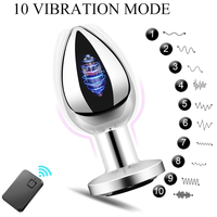Vibrateur télécommandé sans fil plug anal en métal aspiration magnétique chargeant de nouveaux produits amusants masturbation jouets pour adultes pour femmes