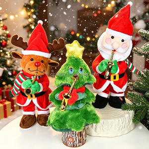 Muñeco de Árbol de Navidad Bailarín, Juguete Eléctrico de Peluche Suave con Funcionamiento a Pilas, Reno de Peluche, Papá Noel Bailarín, Árbol de Navidad Bailarín - Product Image 2