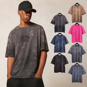 T-Shirt da Uomo Personalizzata con Stampa Tie-Dye 3D, Cotone Lavato, Manica Lunga, Peso 270g, Serigrafia - Product Image 1