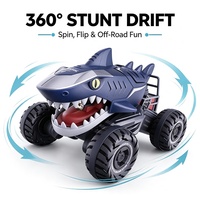2,4G Hai-RC-Stuntauto mit Nebelsprühfunktion, Ferngesteuerter Monster-Truck, 360°-Rotation, Straßenfahrzeug mit Licht und Sound, Kinderspielzeug mit Ladegerät