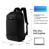 Mochila Ejecutiva Oxford Impermeable con Compartimento Independiente para Laptop de 15.6 Pulgadas, Diseño Delgado y Moderno