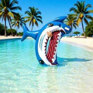 Fauteuil flottant gonflable en forme de U avec dossier, pour la plage et la piscine, utilisable comme hamac, transat aquatique, canapé ou bouée de natation - Product Image 4