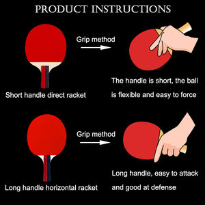 1 ensemble de 2 raquettes de Tennis de Table Premium, et 3 balles de Tennis de Table, <span class=keywords><strong>Ping</strong></span>-<span class=keywords><strong>Pong</strong></span>, en caoutchouc et éponge souple, moins cher - Product Image 4