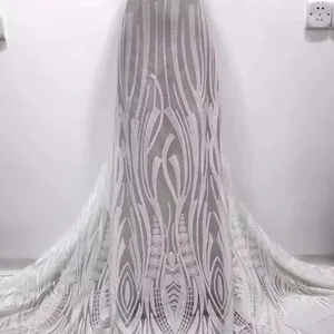 2024 модное кружево из бисера из Дубая Женская ткань вышивка кружево Тюль африканская французская кружевная ткань Гана свадебное платье