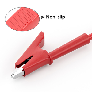 Câble de test Cleqee P1024 à double pince crocodile, 5 couleurs, 100 cm, <span class=keywords><strong>pour</strong></span> multimètre, tests électroniques, outil HAVC - Product Image 4